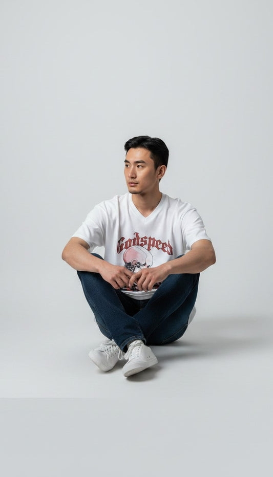 White skull oversize T shirt