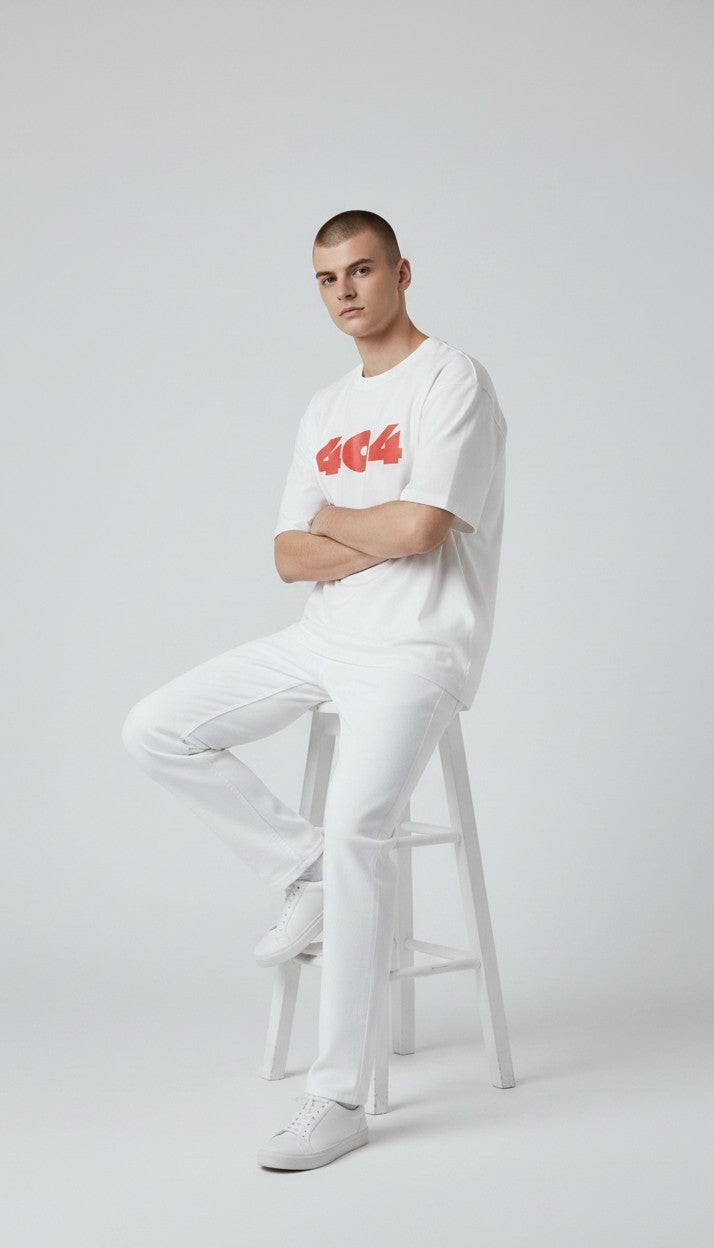 404 creme color over sized t shirt