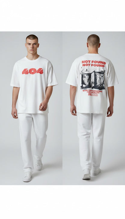 404 creme color over sized t shirt
