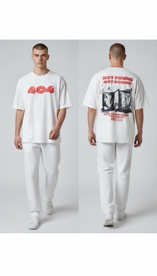 404 creme color over sized t shirt