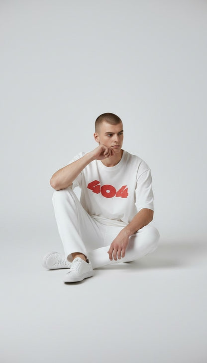 404 creme color over sized t shirt
