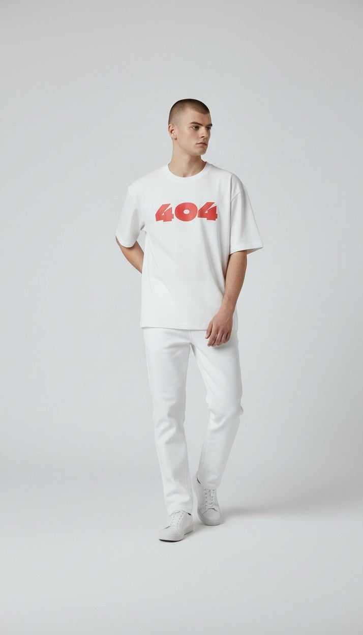 404 creme color over sized t shirt